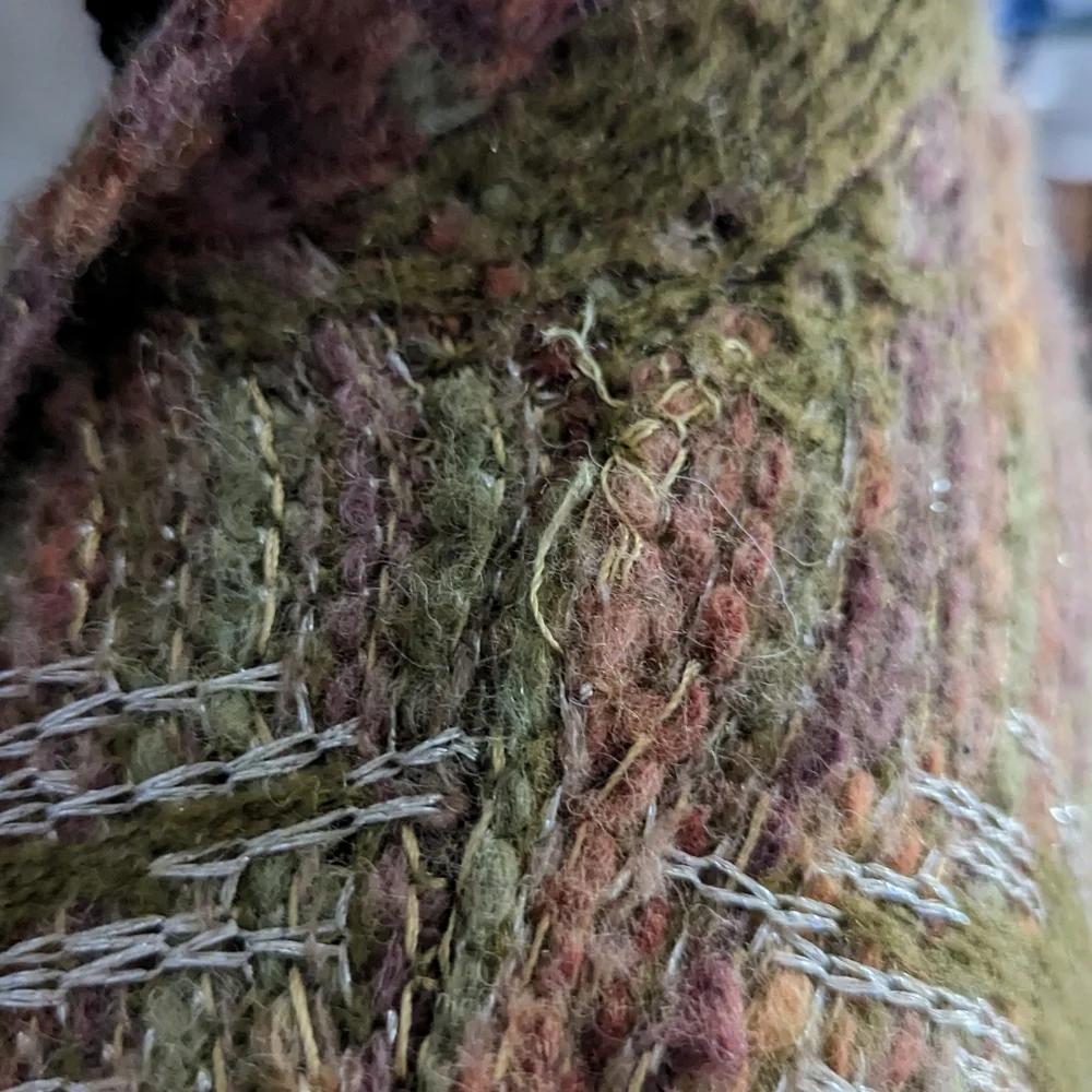 Lucky Brand Aztec Lurex Wool Blend Cardigan XL